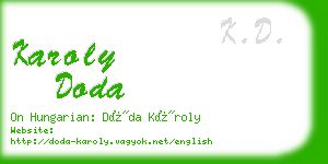 karoly doda business card